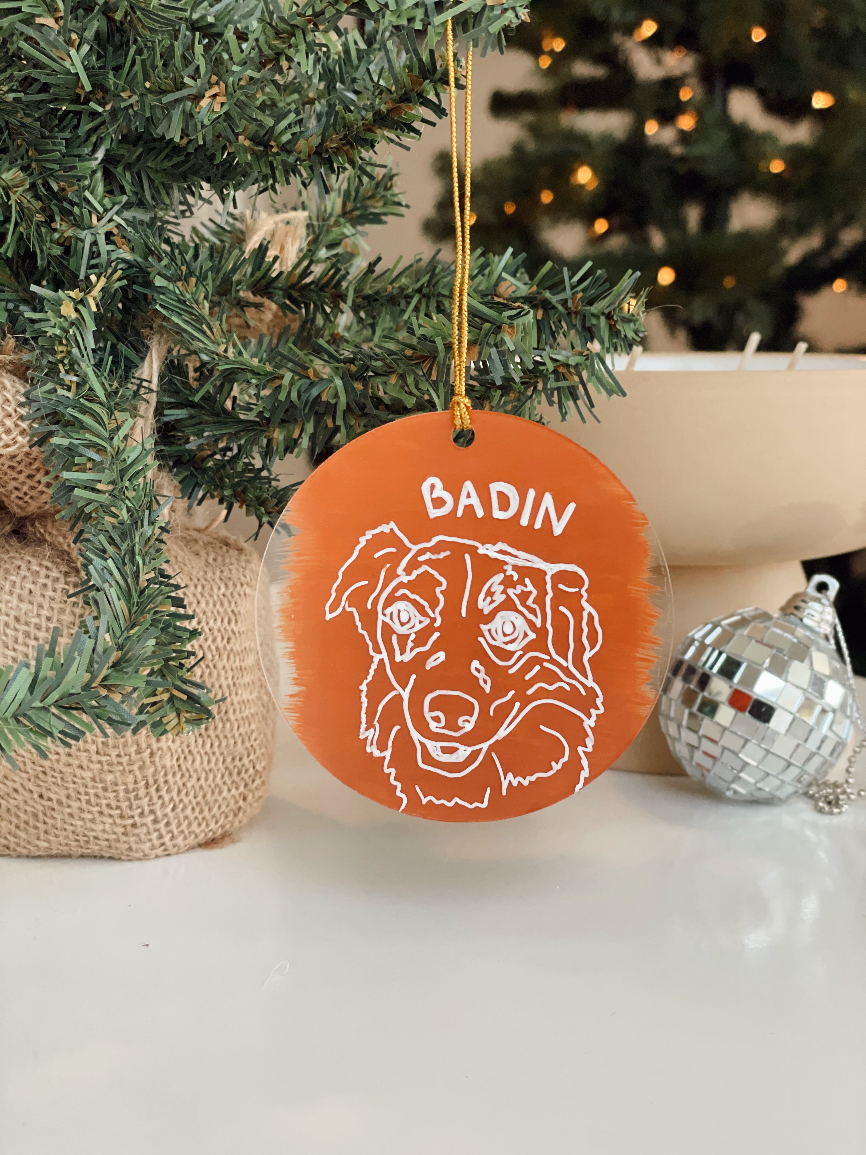 Custom Pet Portrait Ornament