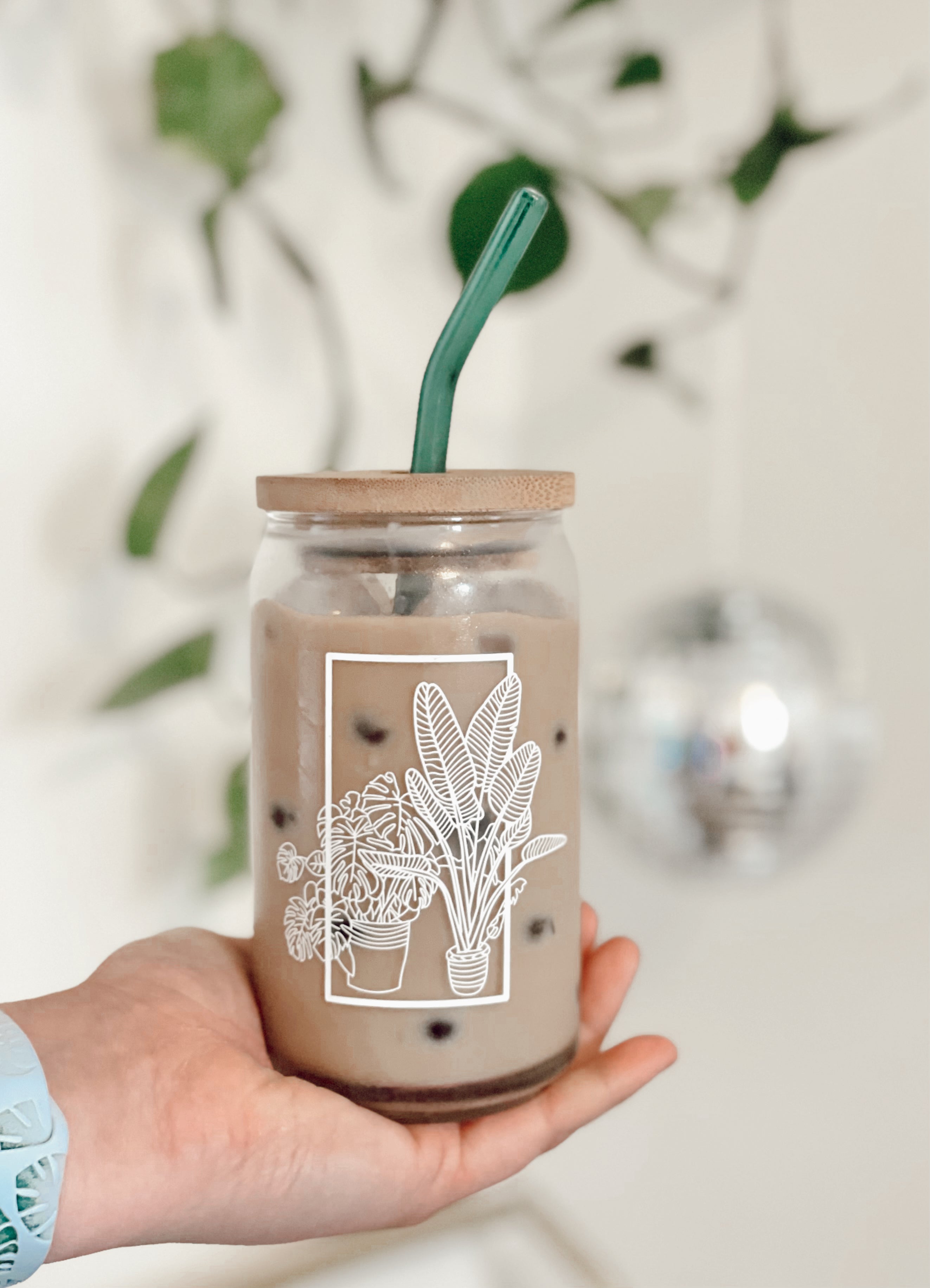 16 oz. Framed Plant Beer Glasses