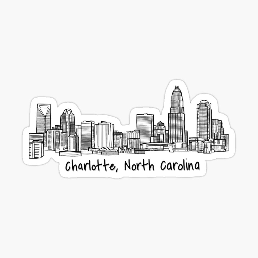 Charlotte Skyline Sticker