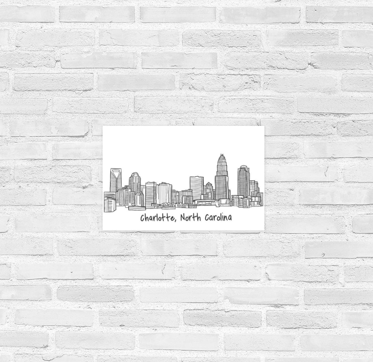 Charlotte Skyline Print