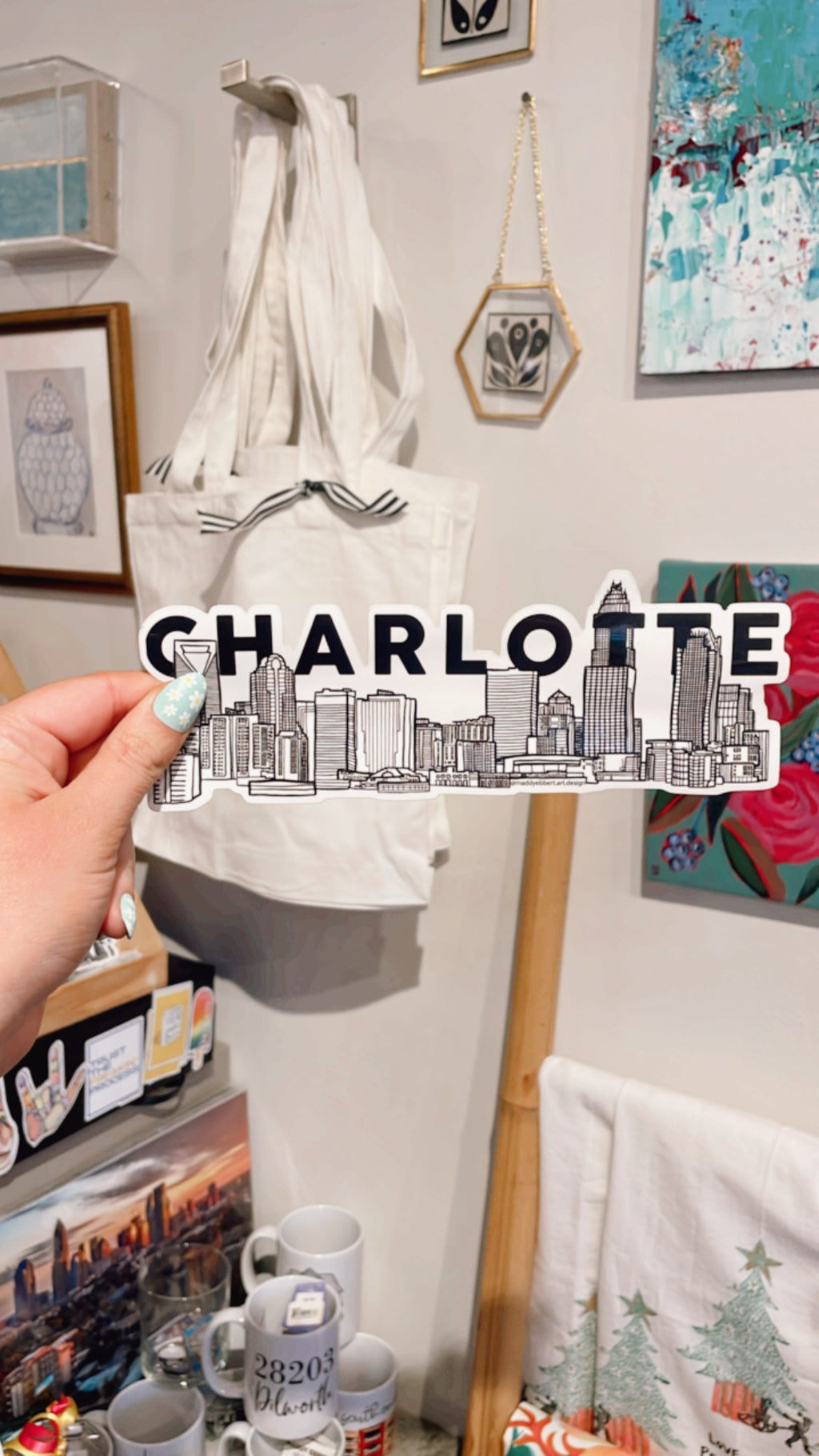 Charlotte Skyline Sticker