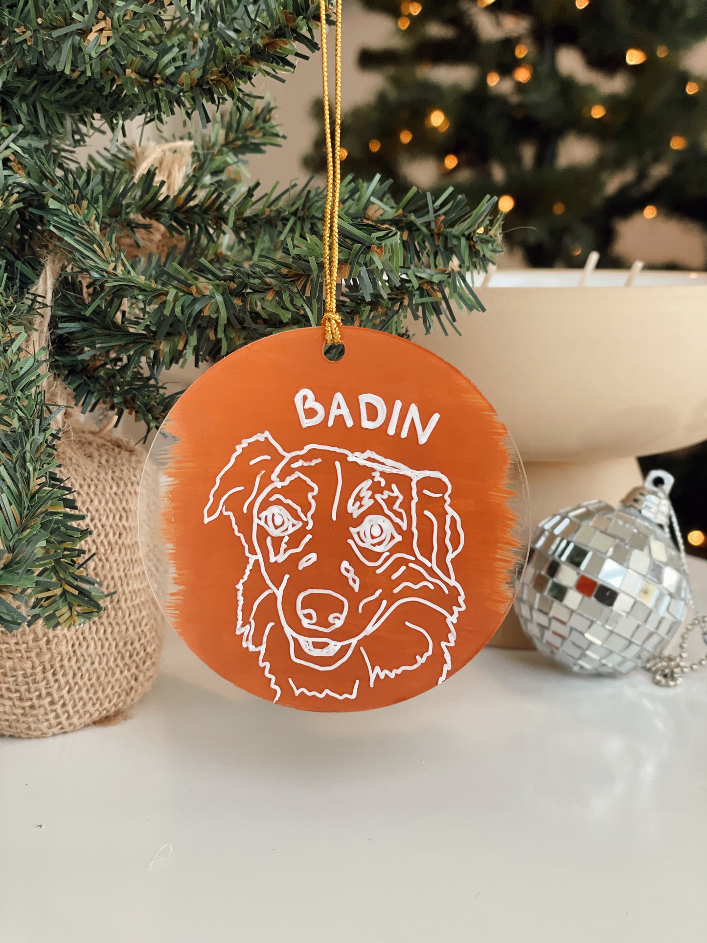 Custom Pet Portrait Ornament