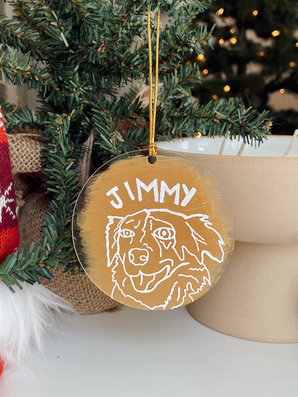 Custom Pet Portrait Ornament