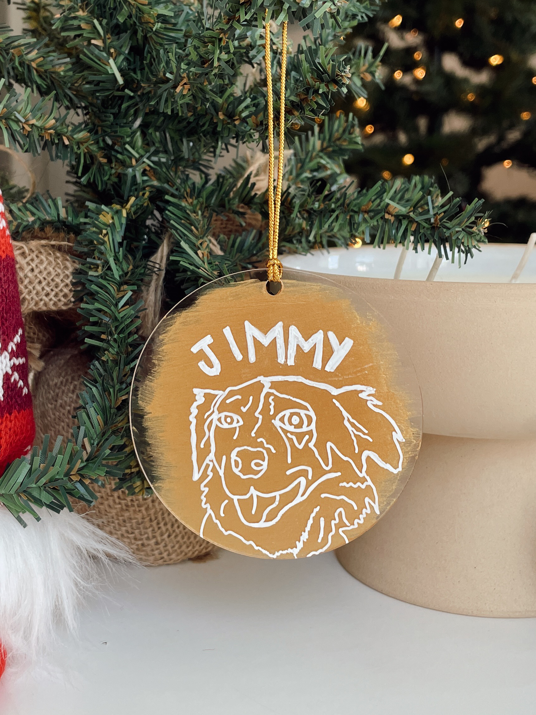 Custom Pet Portrait Ornament