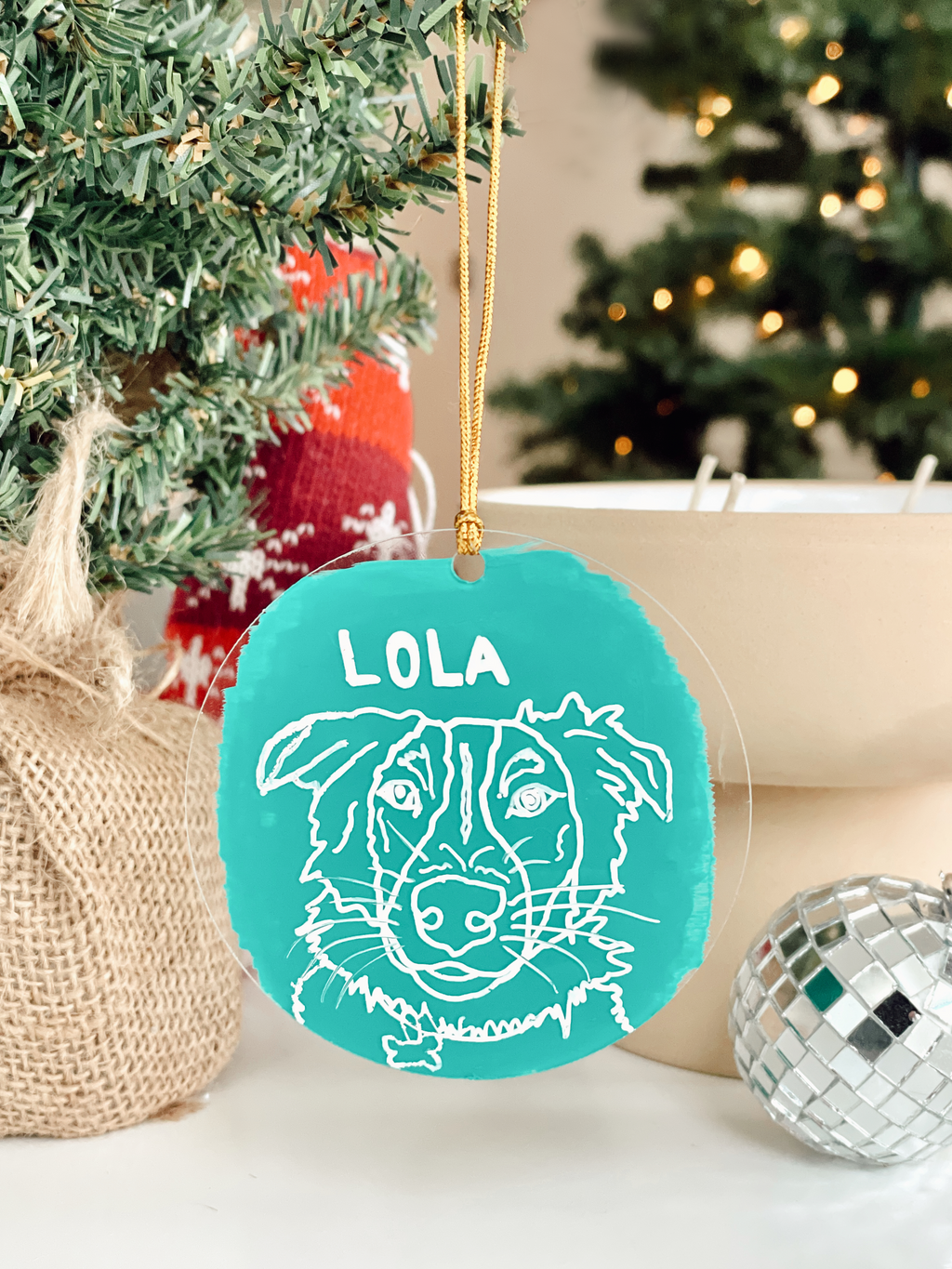Custom Pet Portrait Ornament