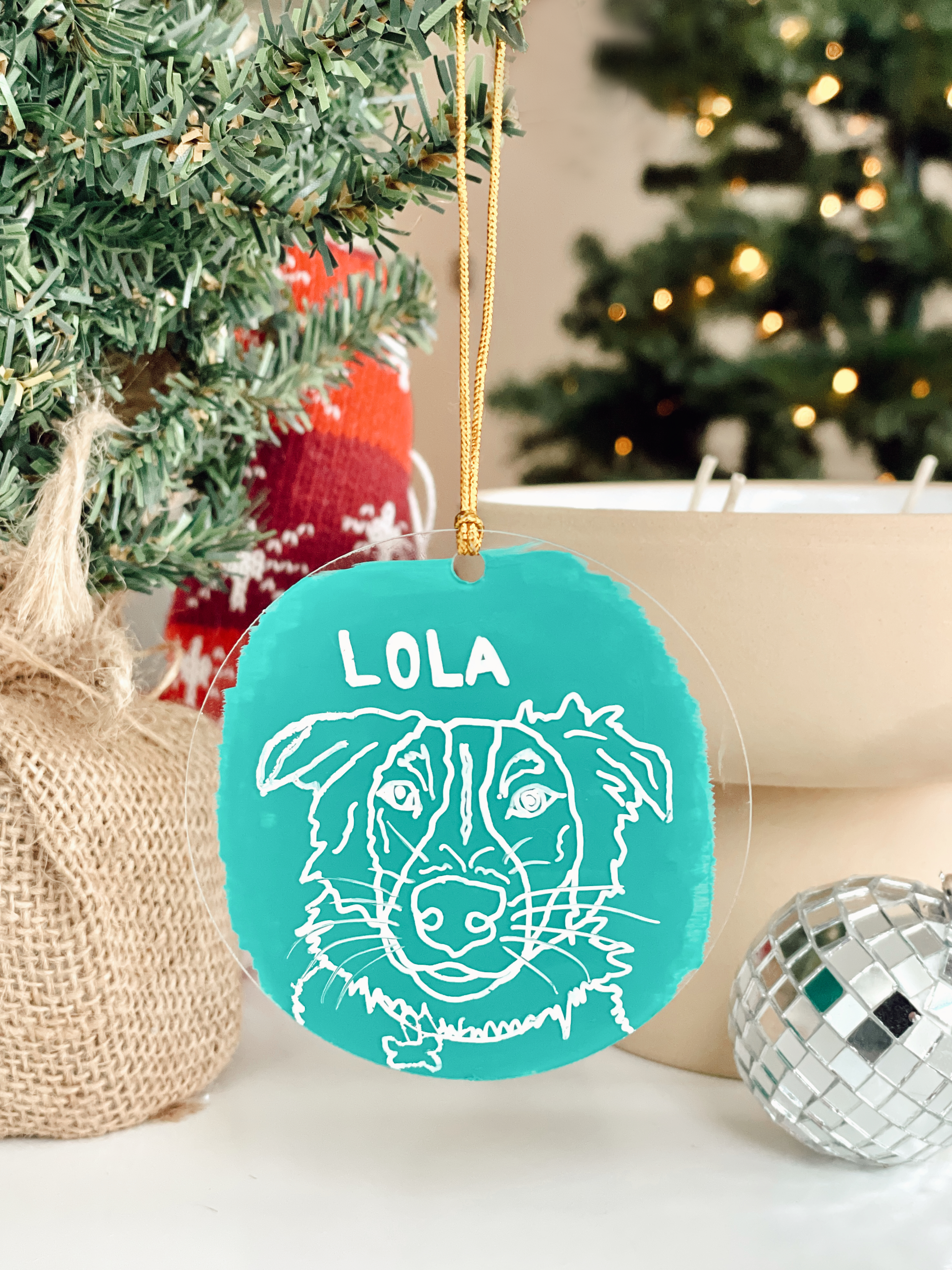 Custom Pet Portrait Ornament