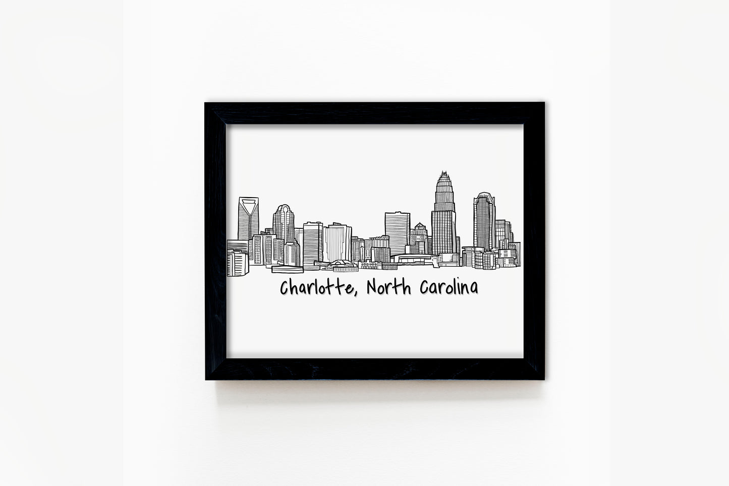 Charlotte Skyline Print