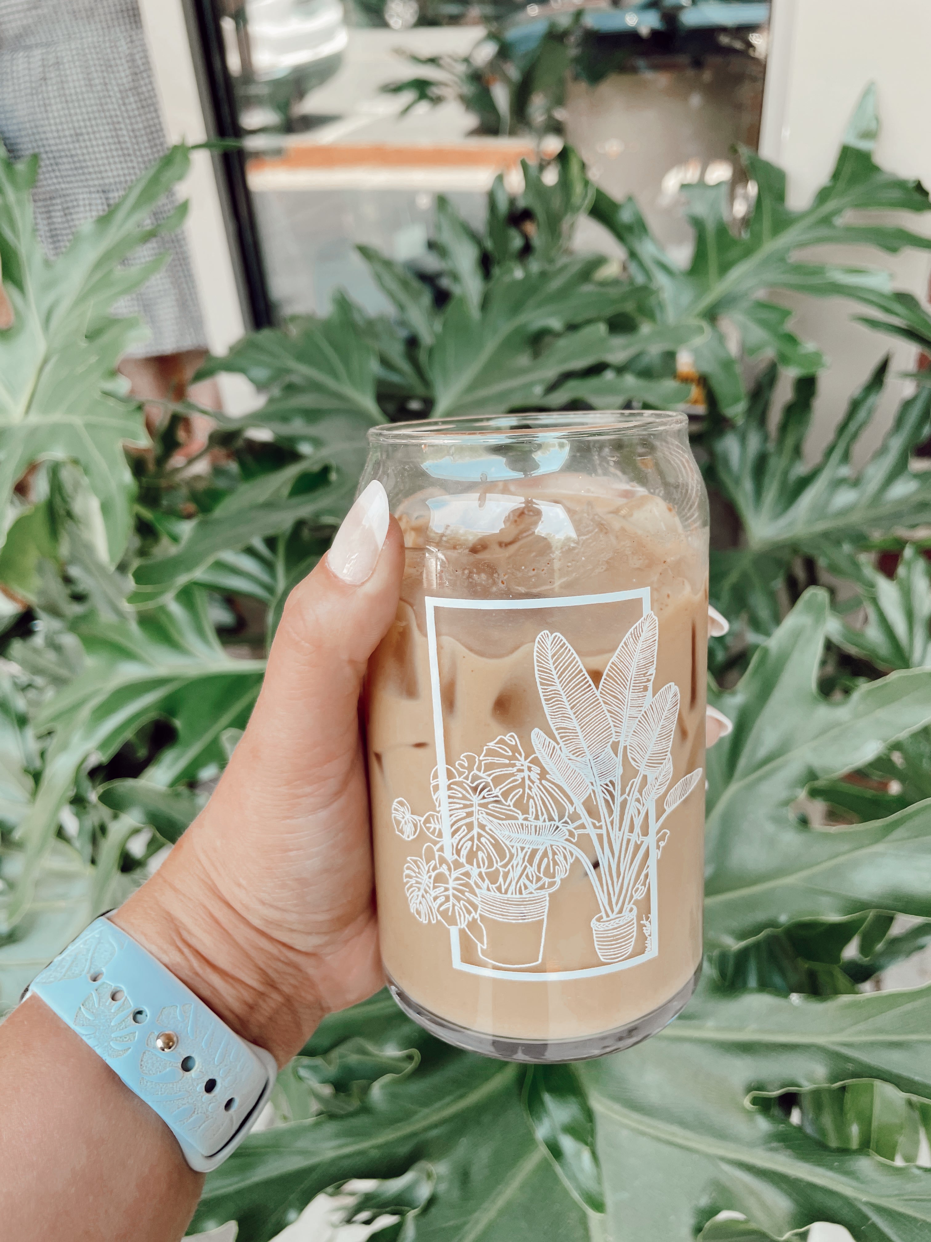 16 oz. Framed Plant Beer Glasses