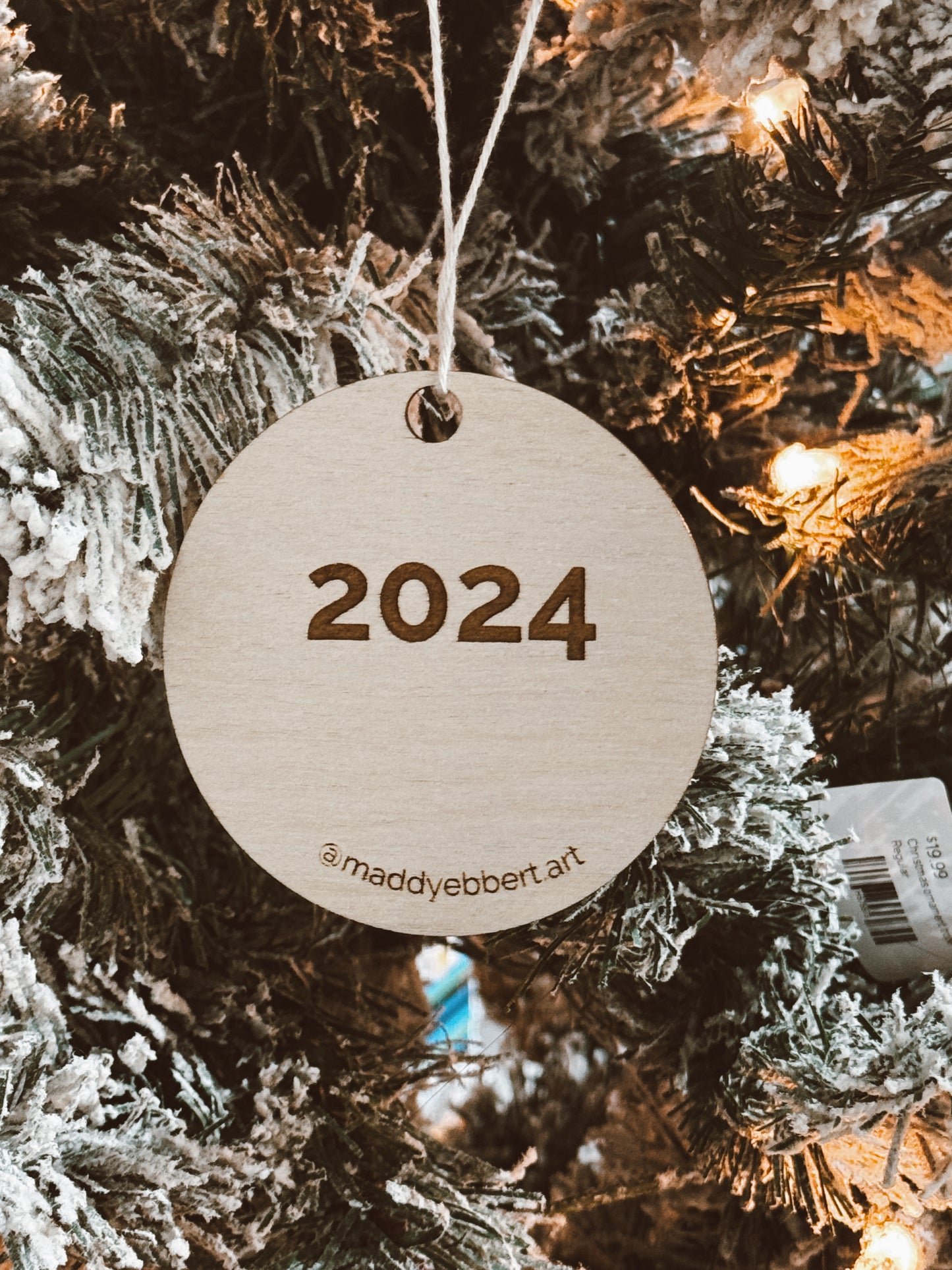 Charlotte Laser Engraved Wooden Ornament