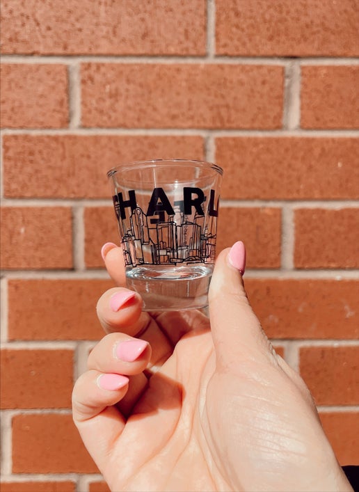 "Charlotte Skyline" Shot Glass